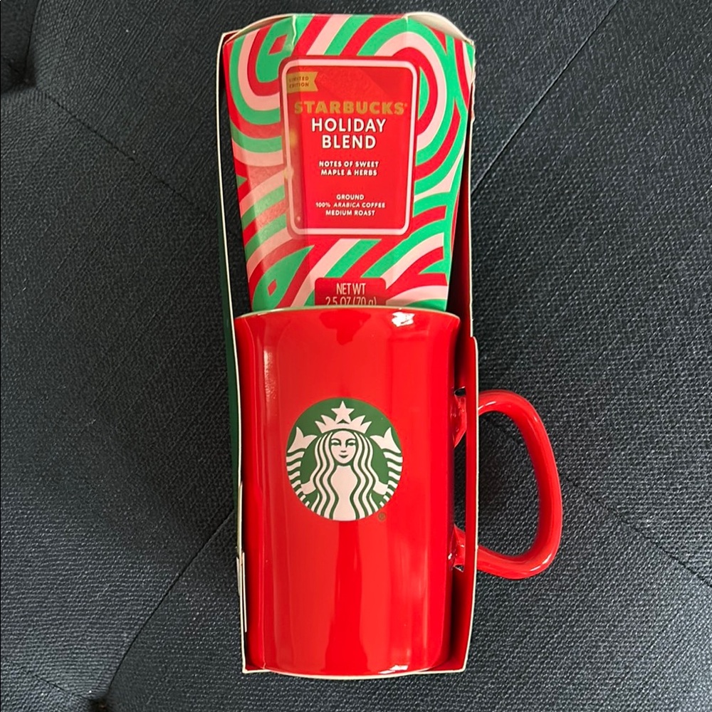 Starbucks coffee mug and coffee boxed gift